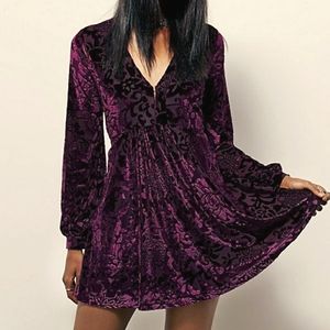 Velvet Burnout Mini Dress